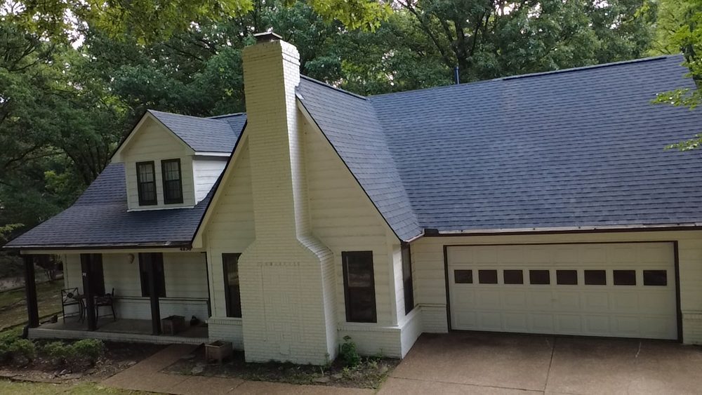 Completed roof restoration on a home in the Olive Branch area